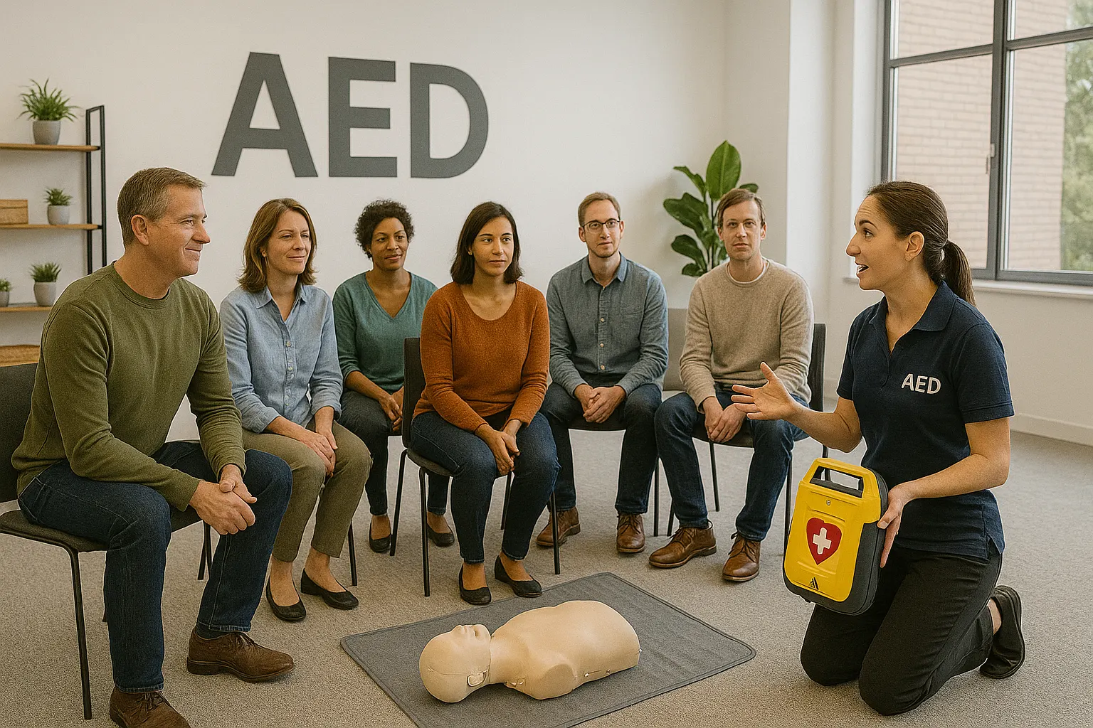 AED-Schulung (mit KI erstellt oder bearbeitet)